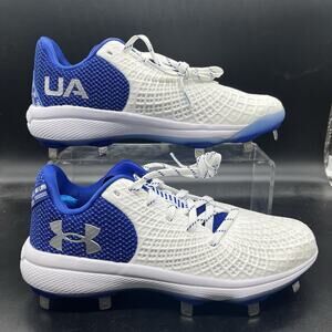Under Armour Women's Glyde 2.0 MT Size 8 Softball Cleat Blue White 3026601-101